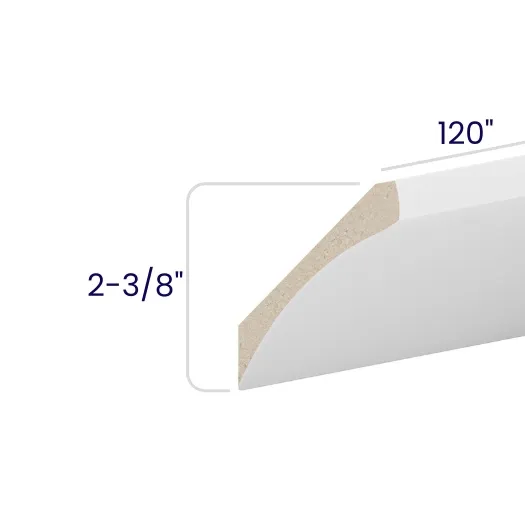 White Shaker Cove Crown Molding