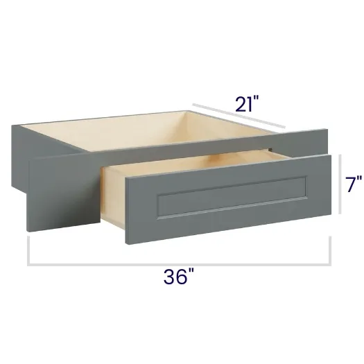 Heather Gray Shaker Vanity Knee Drawer