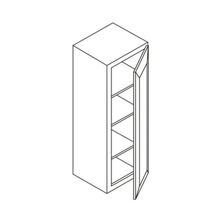 White Shaker 42" High Wall Cabinets · Single Door