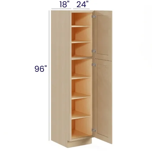 Natural Birch Utility / Pantry Cabinets · 2 Doors