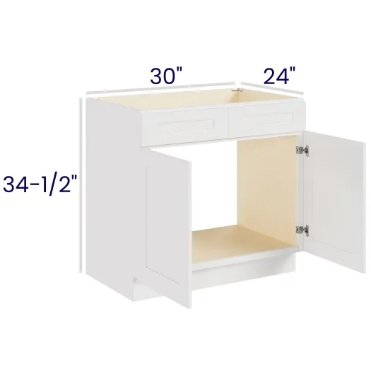 White Shaker Sink Base
