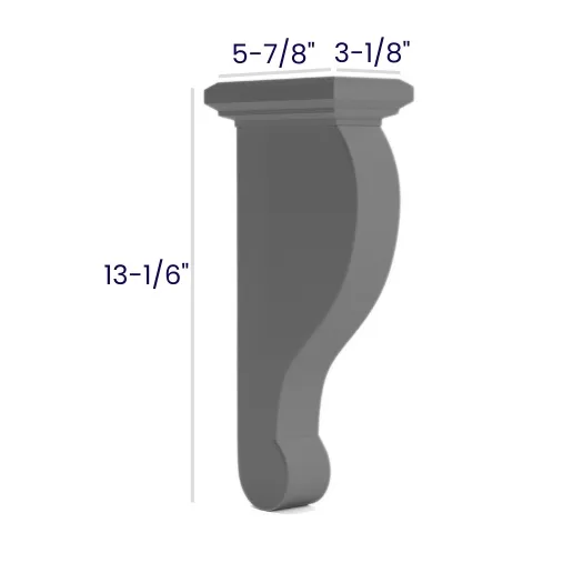 Heather Gray Shaker Corbels · CBT