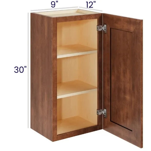 Red Cherry 30" High Wall Cabinets · Single Door