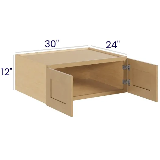 Oak Shaker 12" High Refrigerator Cabinets