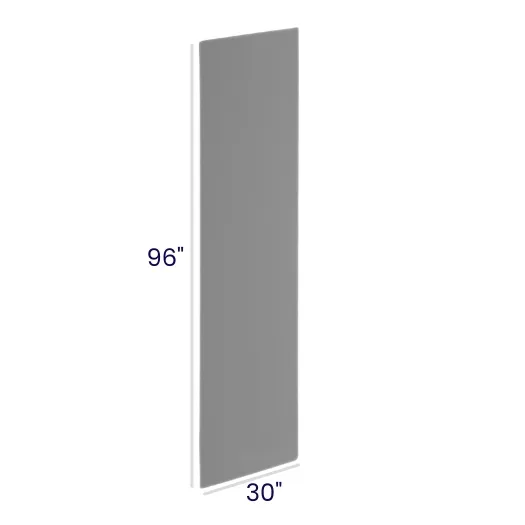 Heather Gray Shaker Panels · Refrigerator End