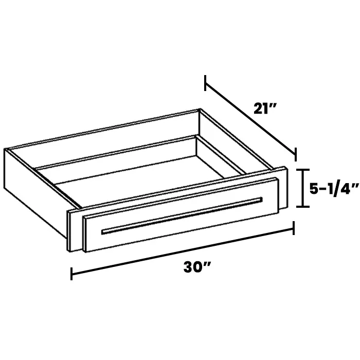Heather Gray Shaker Desk Knee Drawer