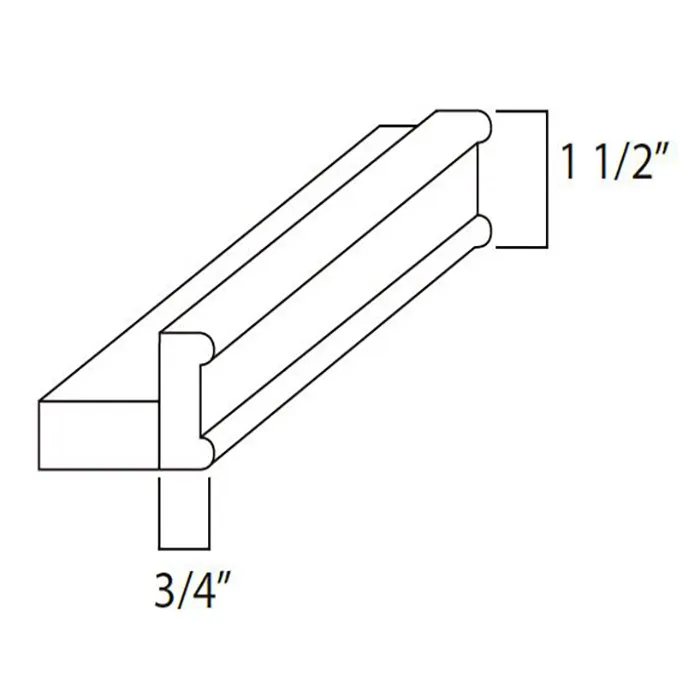 White Shaker Moldings · Light Rail