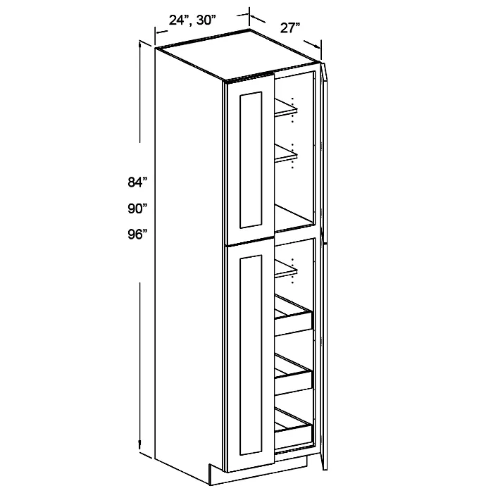 White Shaker Pantry Cabinet
