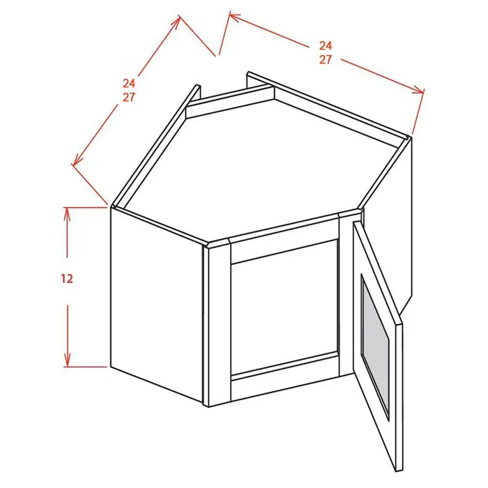Red Cherry Diagonal Stacker Cabinets · Finished Interior · DOES NOT INCLUDE GLASS