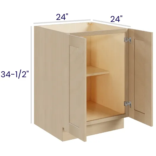Natural Birch Full Height Double Door Bases