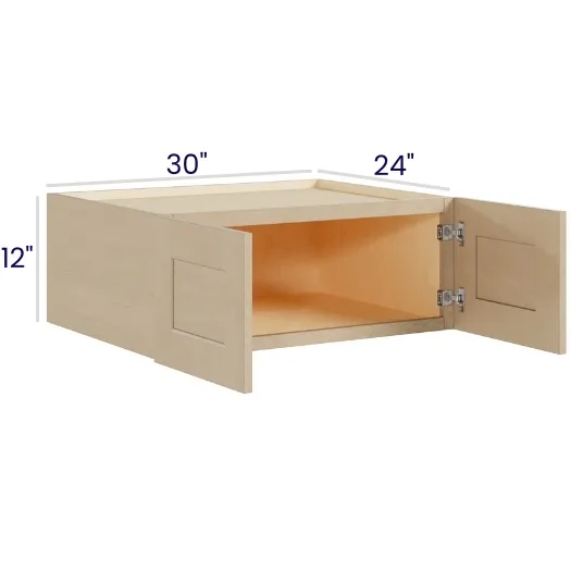 Natural Birch 30" Refrigerator Wall Cabinets