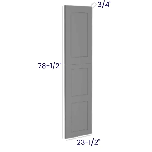 Heather Gray Shaker Panels · Tall Decorative End