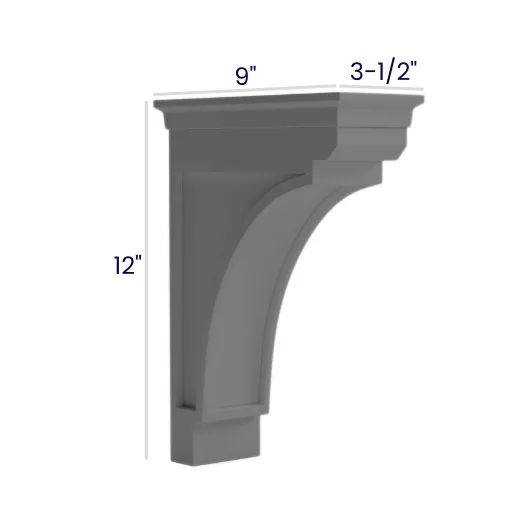 Heather Gray Shaker Corbels · Modern