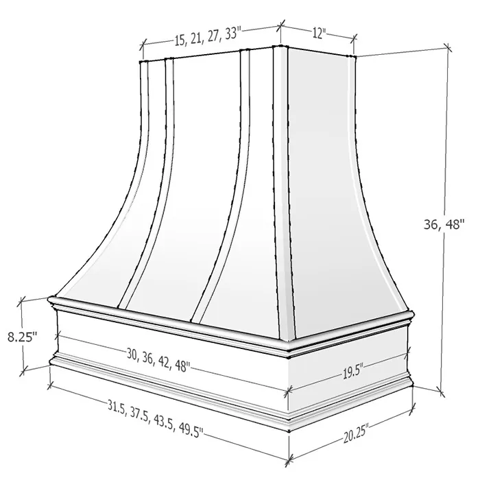 Red Cherry Curved Hoods · Classic Molding Strapped