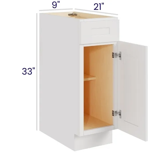 White Shaker Vanity Base Cabinet