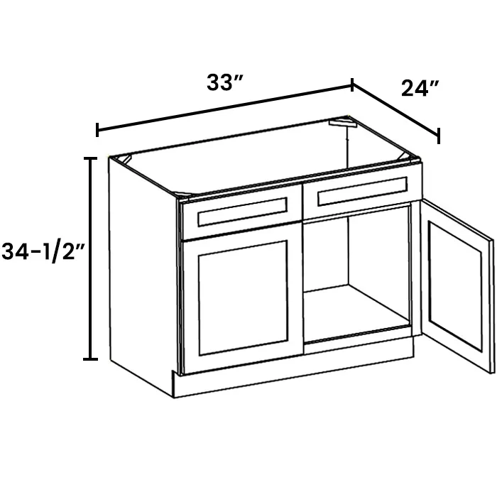 Heather Gray Shaker Sink Bases