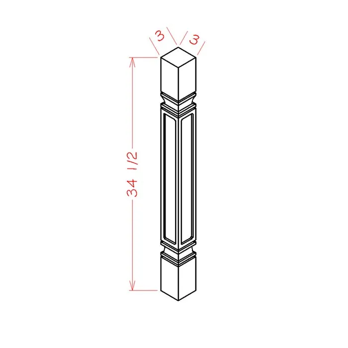 Navy Blue Shaker Decorative Legs · Square