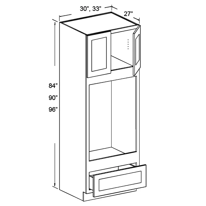 White Shaker Oven Cabinet
