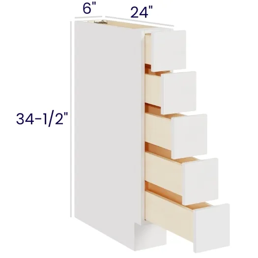 White Shaker Spice Drawers
