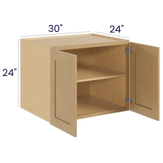 Oak Shaker 24" High Refrigerator Cabinets