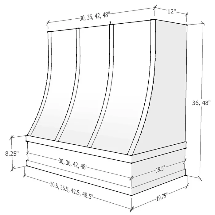Red Cherry Sloped Hoods · Block Molding Strapped