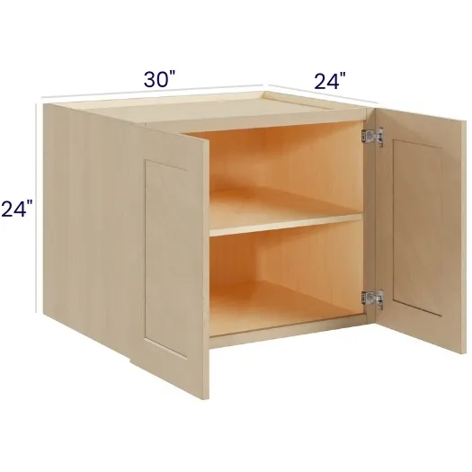 Natural Birch 30" Refrigerator Wall Cabinets