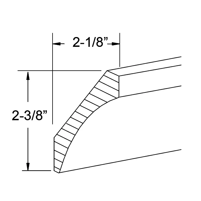 White Shaker Cove Crown Molding