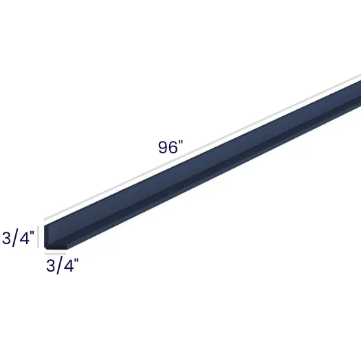 Navy Blue Shaker Moldings · Outside Corner