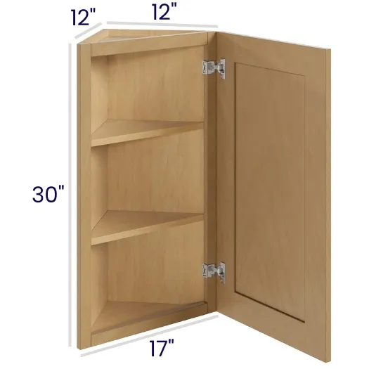 Oak Shaker Angle Wall Cabinets