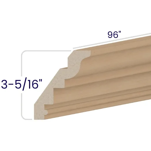 Oak Shaker Inset Crown Molding