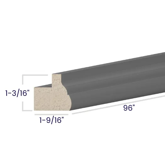 Heather Gray Shaker Moldings · Light Rail