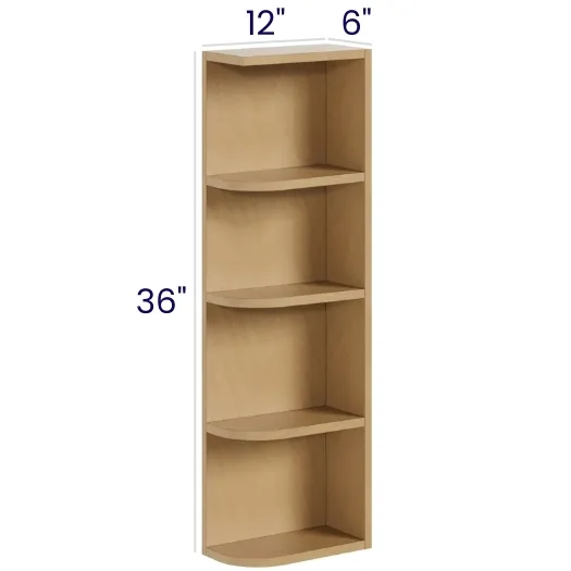 Oak Shaker Open End Wall Shelves