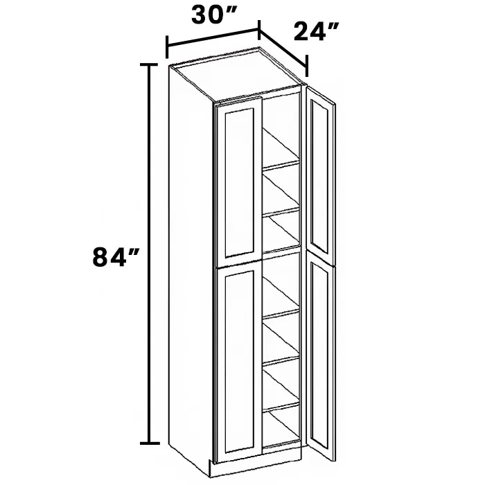 Red Cherry Utility / Pantry Cabinets · 4 Doors