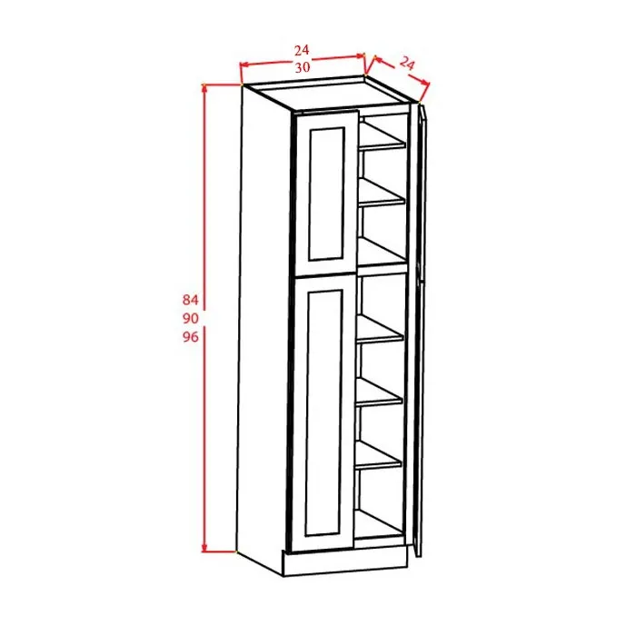 Navy Blue Shaker Pantry Cabinet