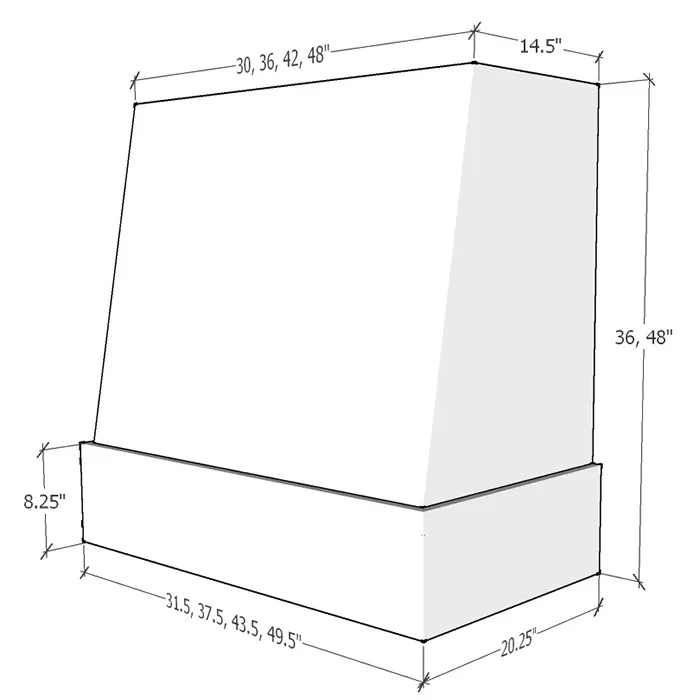 Heather Gray Shaker Angled Hoods · Chestnut Band Smooth