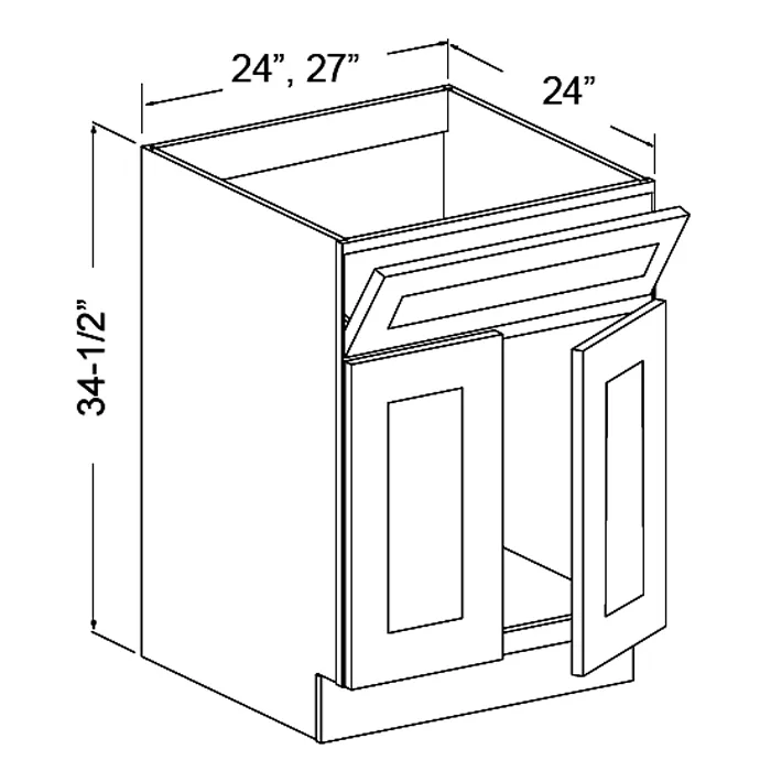 White Shaker Sink Base