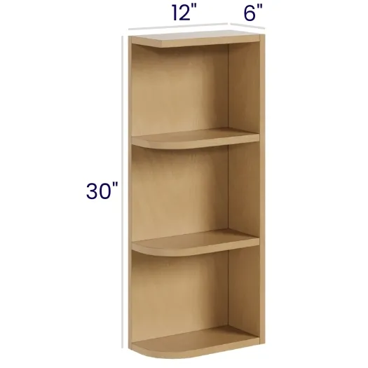 Oak Shaker Open End Wall Shelves