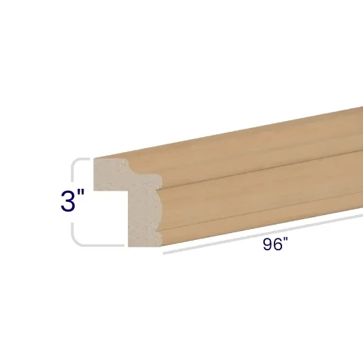 Oak Shaker Light Rail Molding