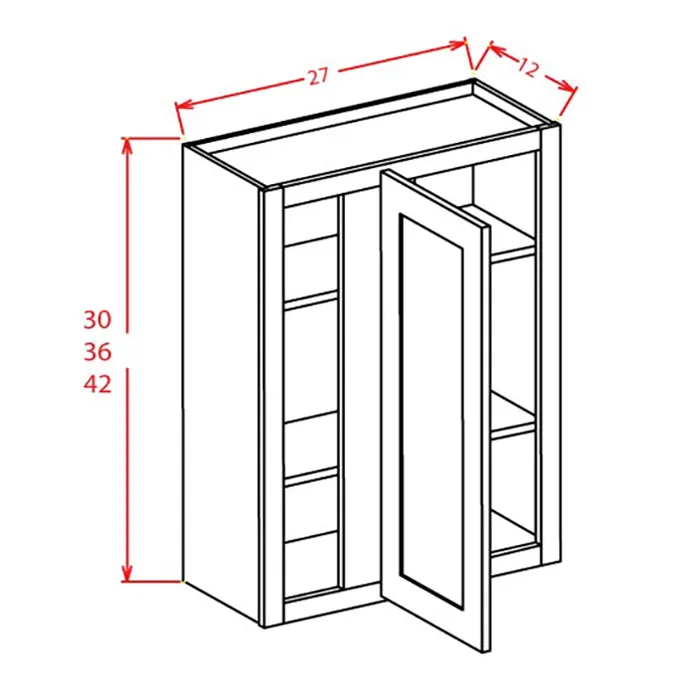 Red Cherry Wall Blind Cabinets