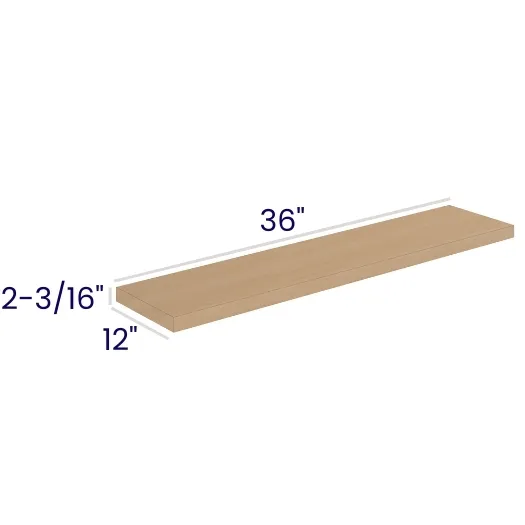 Oak Shaker Color-matched Floating Shelf