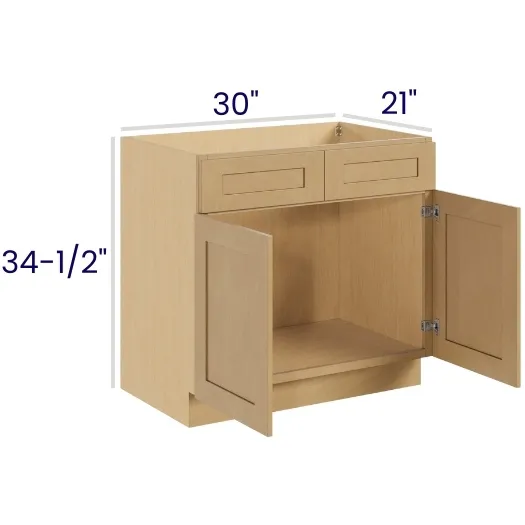 Oak Shaker Vanity Sink Base
