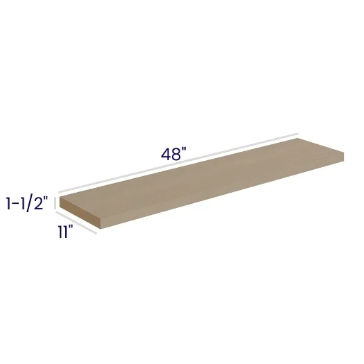 Natural Birch Floating Shelves · 48 & 60 inch