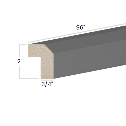 Heather Gray Shaker Moldings · Angle Light Rail