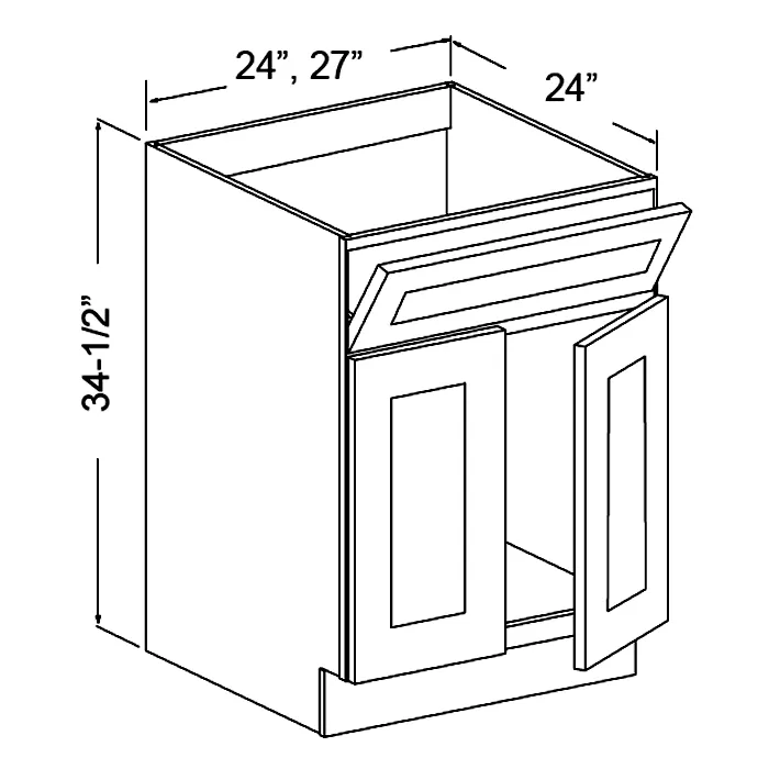 White Shaker Sink Base