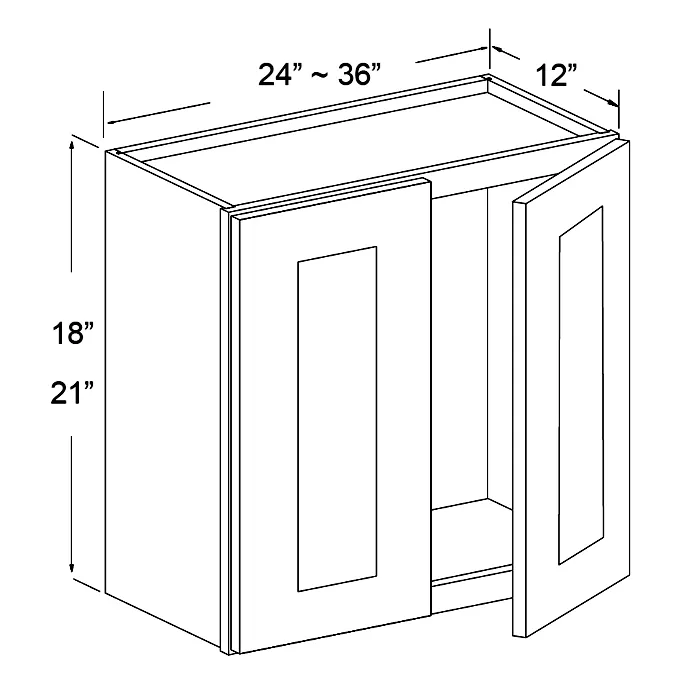 White Shaker Wall Bridge Cabinet