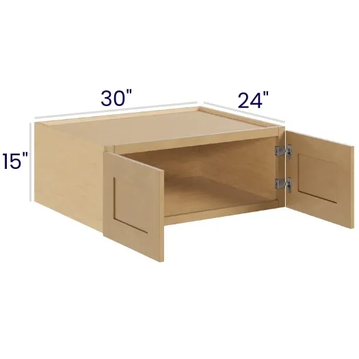 Oak Shaker 15" High Refrigerator Cabinets