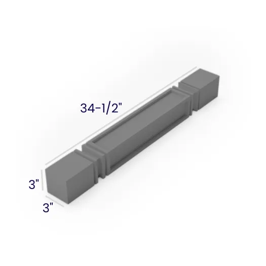 Heather Gray Shaker Decorative Legs · Square