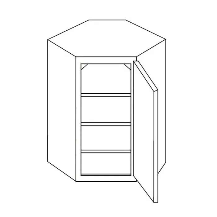 White Shaker Diagonal Corner Wall Cabinets