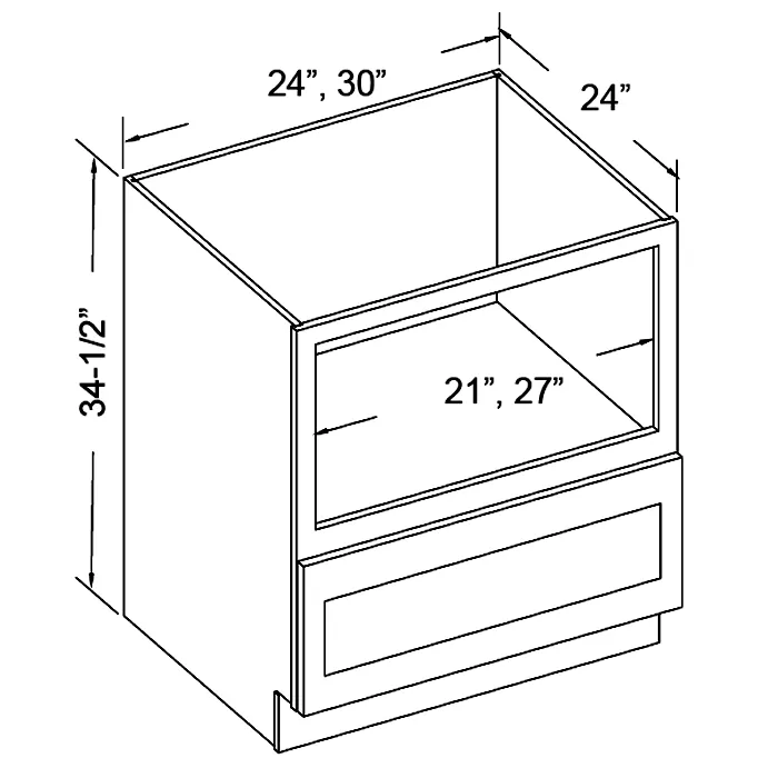 White Shaker Microwave Base