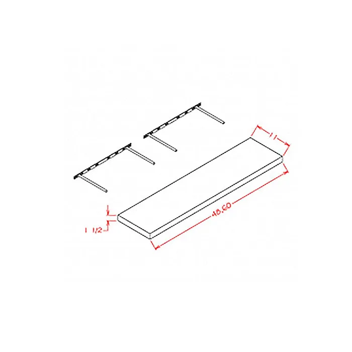 Heather Gray Shaker Floating Shelves · 48 & 60 inch